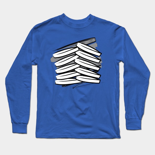 Half Shuffled Chips Long Sleeve T-Shirt by C.Note